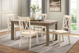Janina Natural/White Dining Set by Homelegance at Eve Furniture