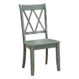 Janina Teal Side Chair, Set of 2 by Homelegance at Eve Furniture