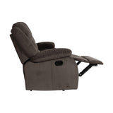 Jarita Chocolate Double Reclining Sofa by Homelegance at Eve Furniture