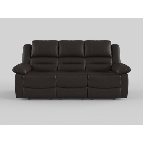 Jarita Chocolate Double Reclining Sofa by Homelegance at Eve Furniture