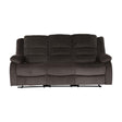 Jarita Chocolate Double Reclining Sofa by Homelegance at Eve Furniture