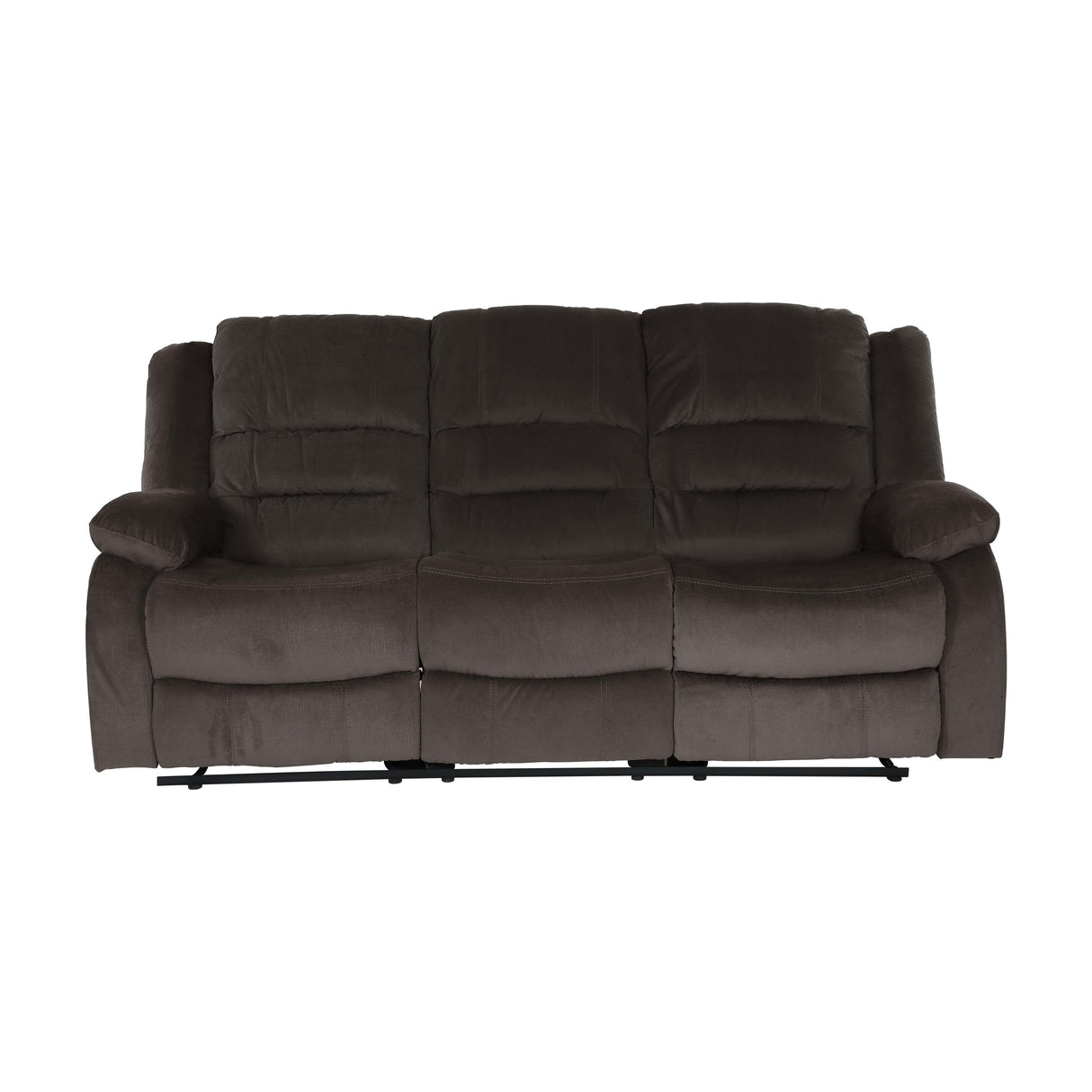 Jarita Chocolate Double Reclining Sofa by Homelegance at Eve Furniture