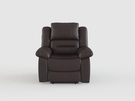 Jarita Chocolate Reclining Chair by Homelegance at Eve Furniture
