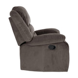 Jarita Chocolate Reclining Chair by Homelegance at Eve Furniture
