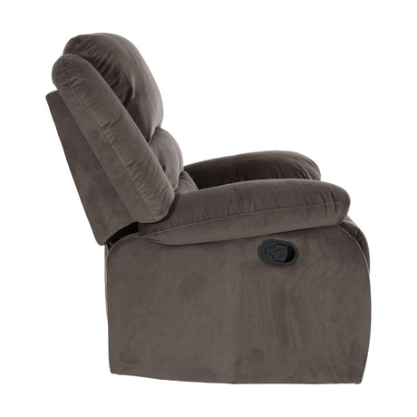 Jarita Chocolate Reclining Chair by Homelegance at Eve Furniture