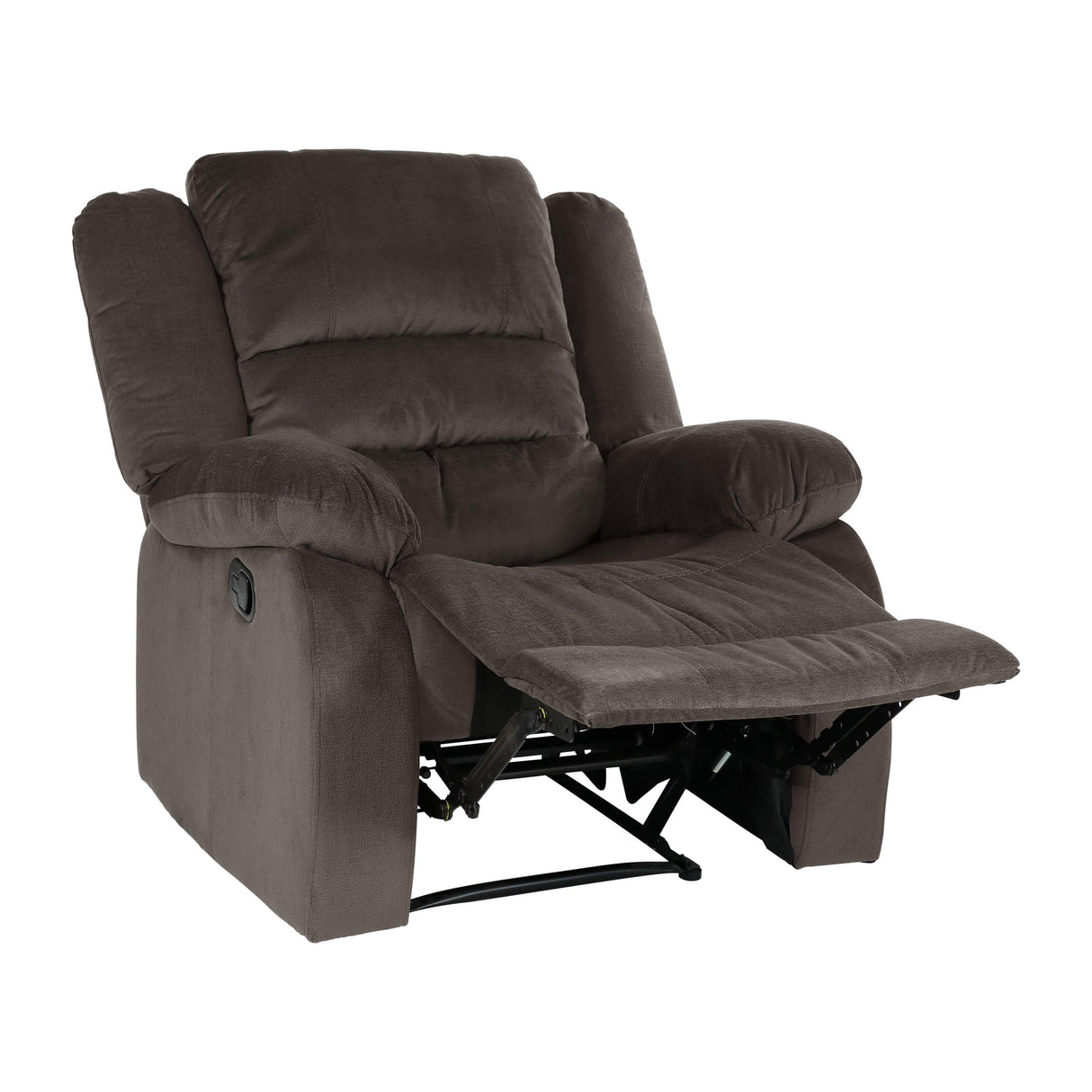Jarita Chocolate Reclining Chair by Homelegance at Eve Furniture