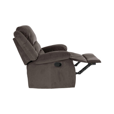 Jarita Chocolate Reclining Chair by Homelegance at Eve Furniture