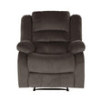 Jarita Chocolate Reclining Chair by Homelegance at Eve Furniture