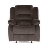 Jarita Chocolate Reclining Chair by Homelegance at Eve Furniture