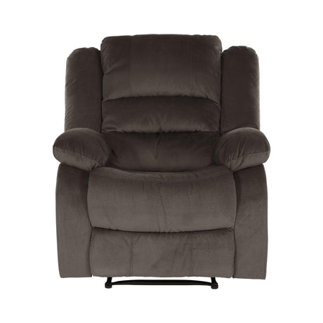 Jarita Chocolate Reclining Chair by Homelegance at Eve Furniture