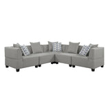 Jayilin Gray 5-Piece Modular Sectional by Homelegance at Eve Furniture