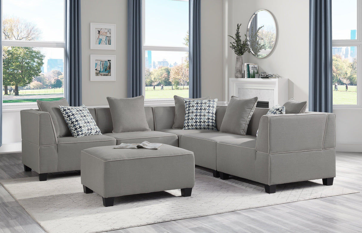 Jayilin Gray 5-Piece Modular Sectional by Homelegance at Eve Furniture