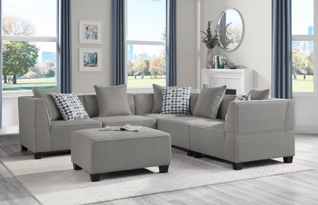 Jayilin Gray Accent Ottoman by Homelegance at Eve Furniture