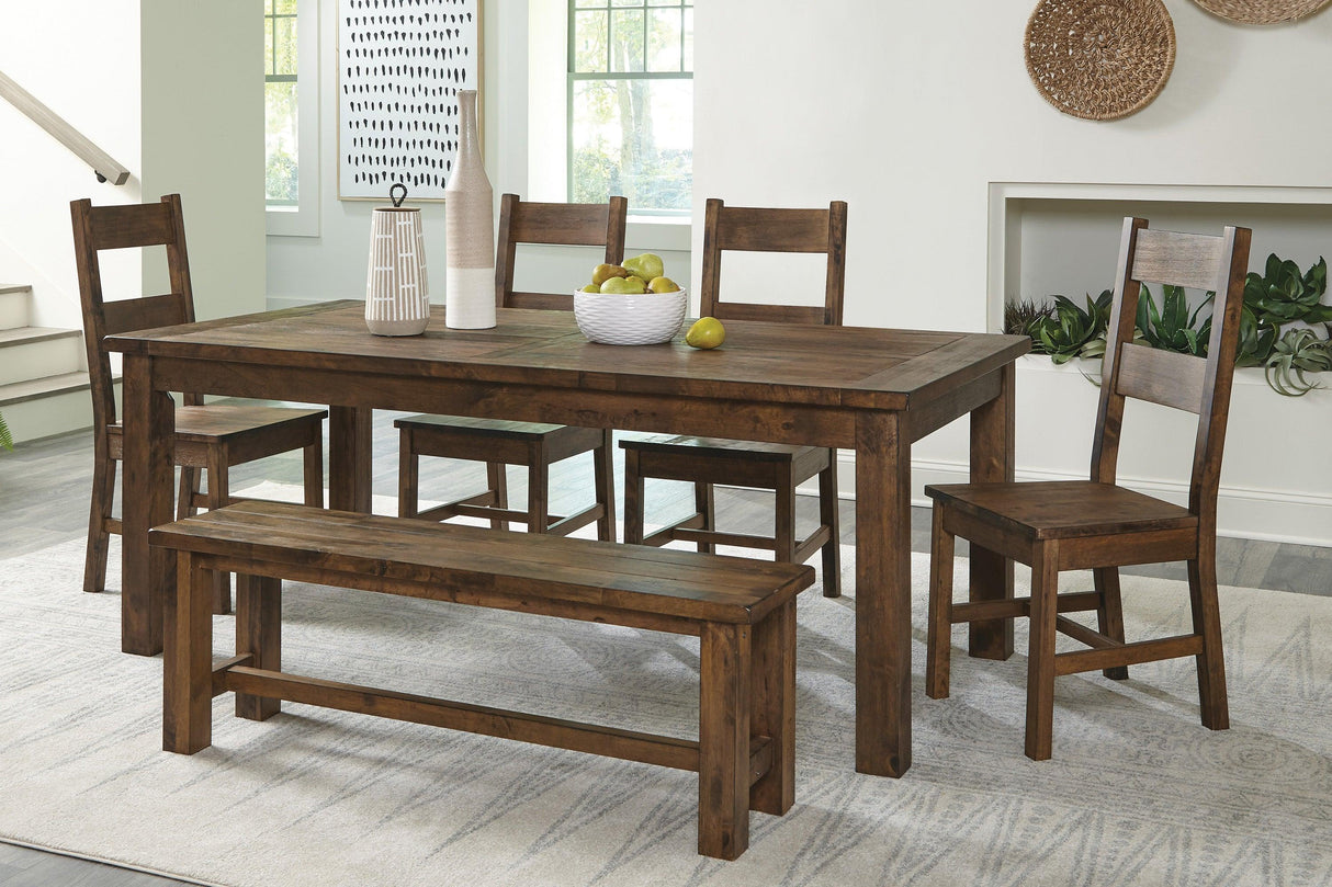 Jerrick Burnished Brown Dining Set by Homelegance at Eve Furniture