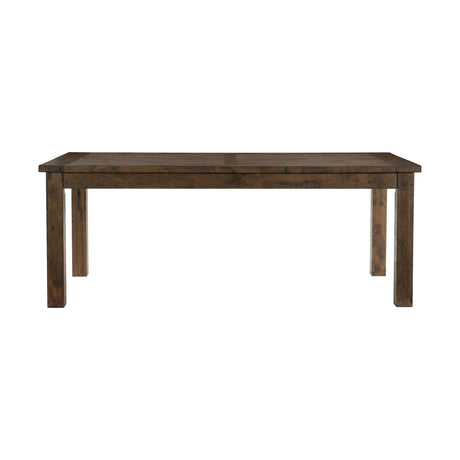 Jerrick Burnished Brown Dining Table by Homelegance at Eve Furniture