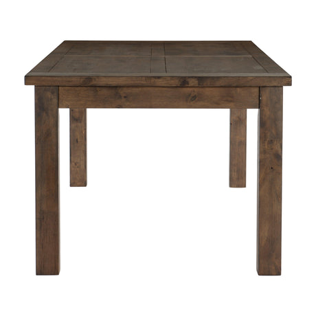 Jerrick Burnished Brown Dining Table by Homelegance at Eve Furniture