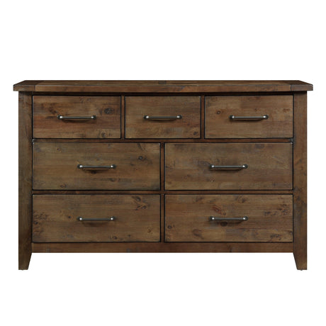 Jerrick Burnished Brown Dresser by Homelegance at Eve Furniture