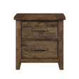 Jerrick Burnished Brown Nightstand by Homelegance at Eve Furniture