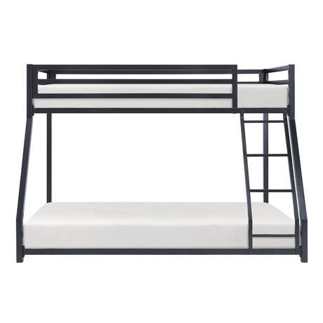Jovie Black Metal Twin/Full Bunk Bed by Homelegance at Eve Furniture