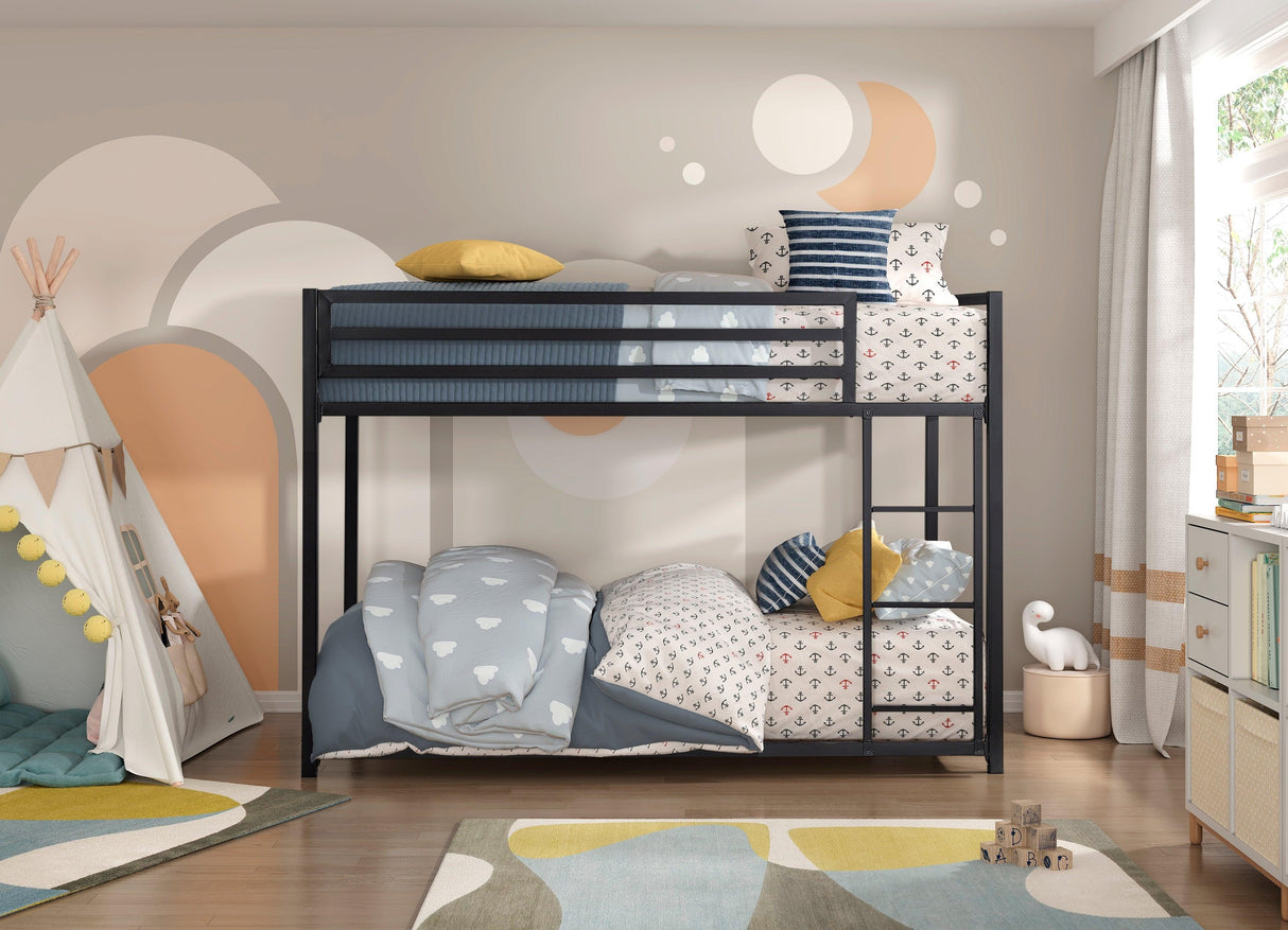 Jovie Black Metal Twin/Twin Bunk Bed by Homelegance at Eve Furniture