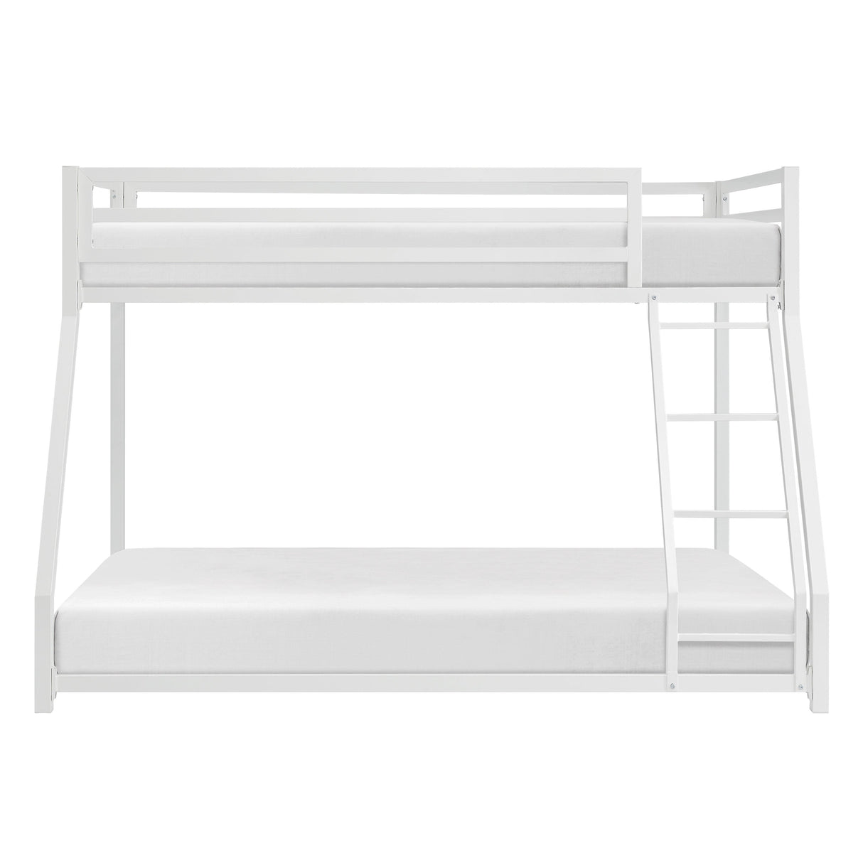 Jovie White Metal Twin/Full Bunk Bed by Homelegance at Eve Furniture