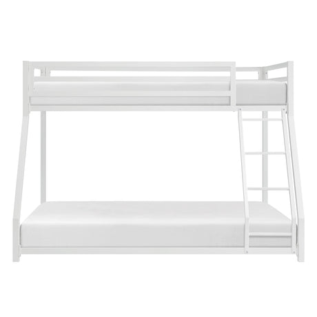 Jovie White Metal Twin/Full Bunk Bed by Homelegance at Eve Furniture