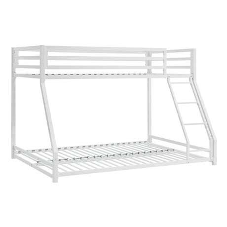 Jovie White Metal Twin/Full Bunk Bed by Homelegance at Eve Furniture