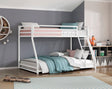 Jovie White Metal Twin/Full Bunk Bed by Homelegance at Eve Furniture