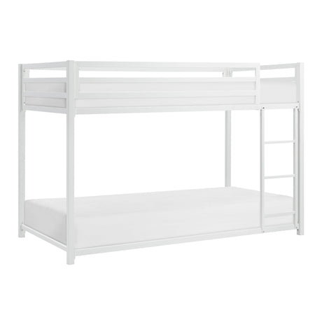 Jovie White Metal Twin/Twin Bunk Bed by Homelegance at Eve Furniture
