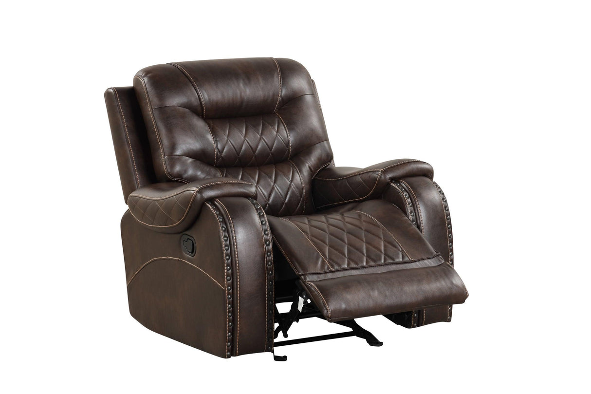 Juniper Brown Oversized 3-Piece Reclining Living Room Set by Happy Homes at Eve Furniture