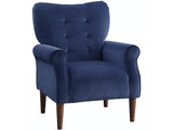 Kyrie Blue Velvet Accent Chair by Homelegance at Eve Furniture