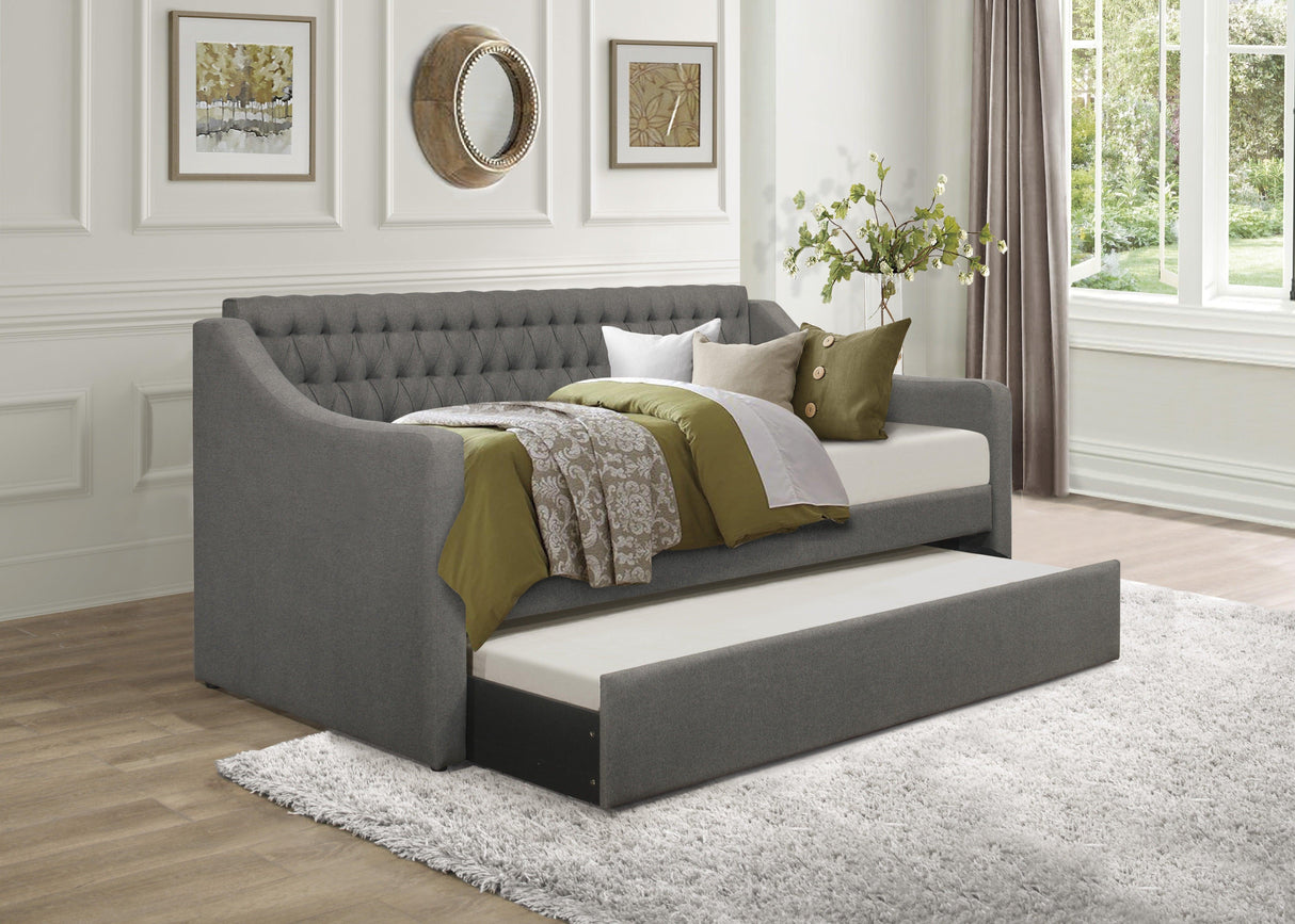 Labelle Gray Twin Daybed with Trundle by Homelegance at Eve Furniture