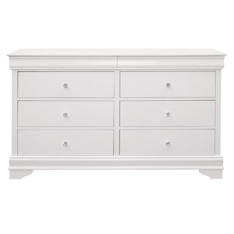 Lana White Dresser by Homelegance at Eve Furniture