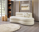 Larissa Ivory Boucle Loveseat