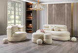 Larissa Ivory Boucle Loveseat