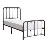 Larkspur Antique Bronze Twin Metal Platform Bed by Homelegance at Eve Furniture