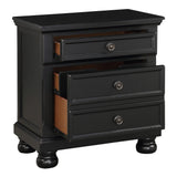 Laurelin Black Nightstand by Homelegance at Eve Furniture