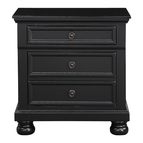Laurelin Black Nightstand by Homelegance at Eve Furniture