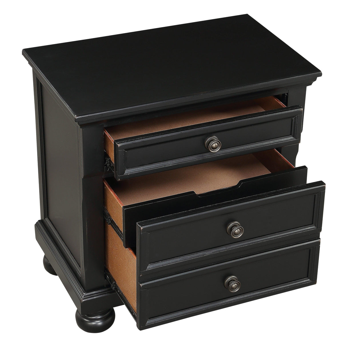 Laurelin Black Nightstand by Homelegance at Eve Furniture
