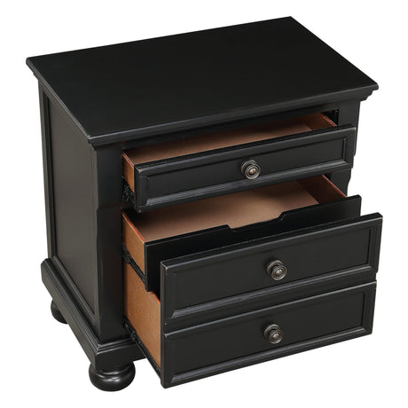 Laurelin Black Nightstand by Homelegance at Eve Furniture