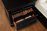 Laurelin Black Nightstand by Homelegance at Eve Furniture