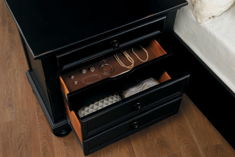 Laurelin Black Sleigh Storage Platform Bedroom Set by Homelegance at Eve Furniture