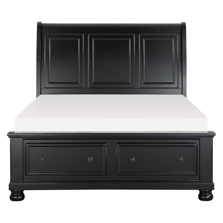 Laurelin Black Sleigh Storage Platform Bedroom Set by Homelegance at Eve Furniture