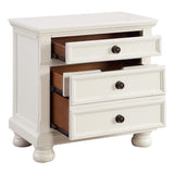 Laurelin White Nightstand by Homelegance at Eve Furniture