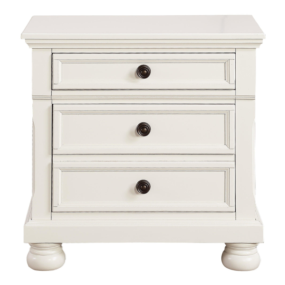 Laurelin White Nightstand by Homelegance at Eve Furniture
