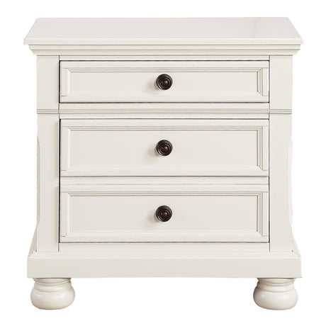 Laurelin White Nightstand by Homelegance at Eve Furniture