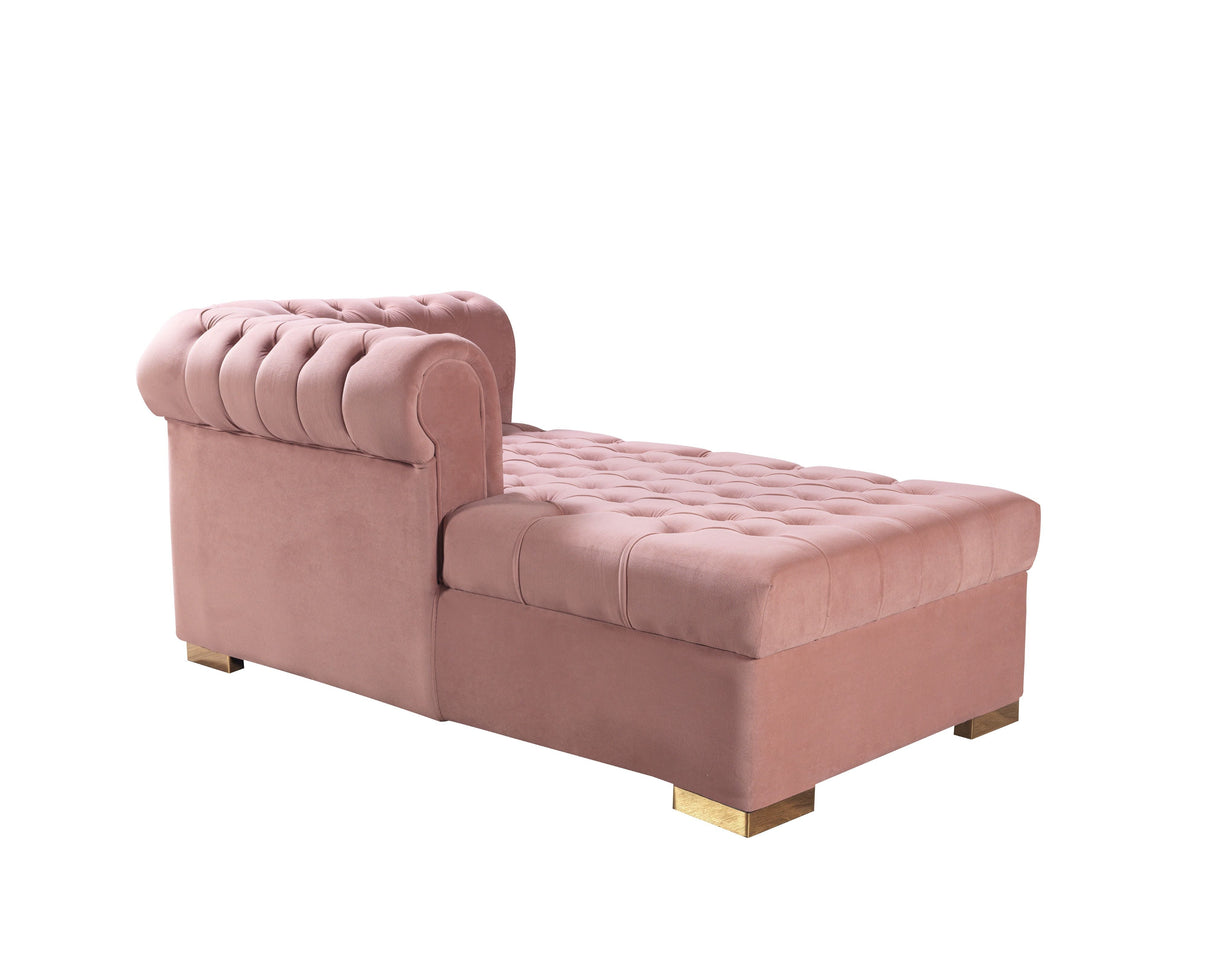 Lauren Pink Velvet Double Chaise Sectional