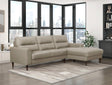 Lewes Latte Leather 2-Piece Sectional with Right Chaise by Homelegance at Eve Furniture
