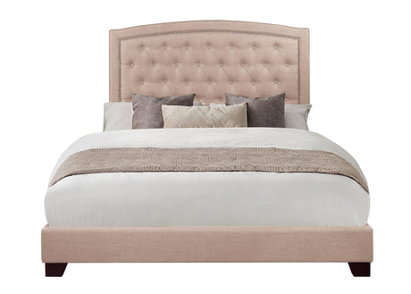 Linda Beige Full Upholstered Bed by Homelegance at Eve Furniture