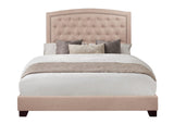 Linda Beige King Upholstered Bed by Homelegance at Eve Furniture